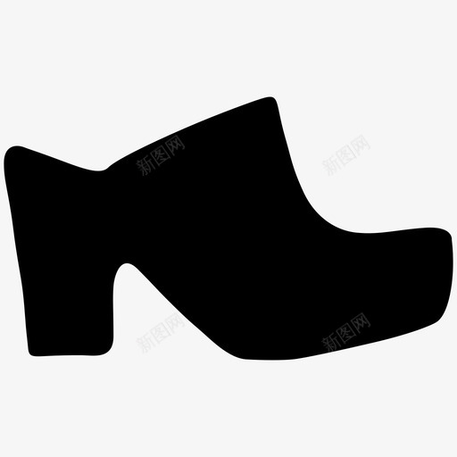 木屐鞋子类型图标svg_新图网 https://ixintu.com 木屐 鞋子类型