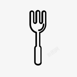 尖齿利爪叉子餐叉食物图标高清图片
