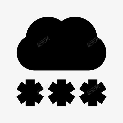 云密码云数据技术材质图标svg_新图网 https://ixintu.com 云密码 云数据技术材质图标