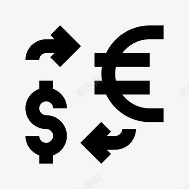 货币兑换市场和经济材料图标图标