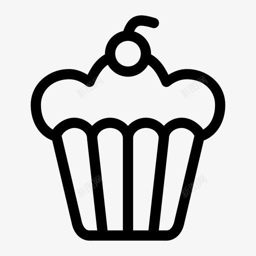 纸杯蛋糕甜品浪涌图标svg_新图网 https://ixintu.com 放牧 智能手机 樱桃 浪涌 爆发 甜品 甜点 纸杯蛋糕 面包房 颤栗