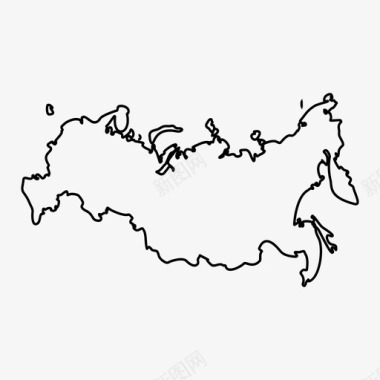 俄罗斯地图俄罗斯国土图标图标