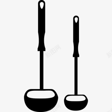 铲子夫妇工具和用具厨房图标图标