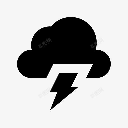 雷雨夏天可怕图标svg_新图网 https://ixintu.com 云 危险 可怕 嘈杂 夏天 天气 天气材料设计图标 暴雨 电 闪电 雷雨
