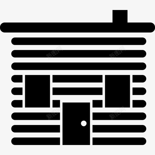 条纹房子建筑物房屋用品图标svg_新图网 https://ixintu.com 建筑物 房屋用品 条纹房子