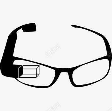 谷歌眼镜从正面看电脑谷歌眼镜图标图标