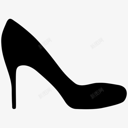 细高跟鞋鞋类图标svg_新图网 https://ixintu.com 细高跟鞋 鞋类