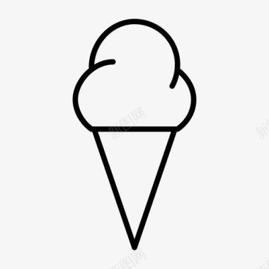 冰淇淋筒流勺图标图标