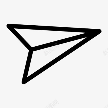 纸飞机邮件潮汐图标图标