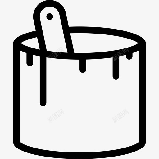 油漆桶桶建筑图标svg_新图网 https://ixintu.com 工具 建筑 建筑轮廓2 桶 油漆 油漆桶 维修