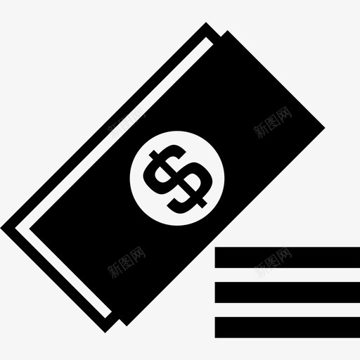 钞票纸张和硬币堆商业图标svg_新图网 https://ixintu.com 商业 纸张和硬币堆 钞票 钱包1