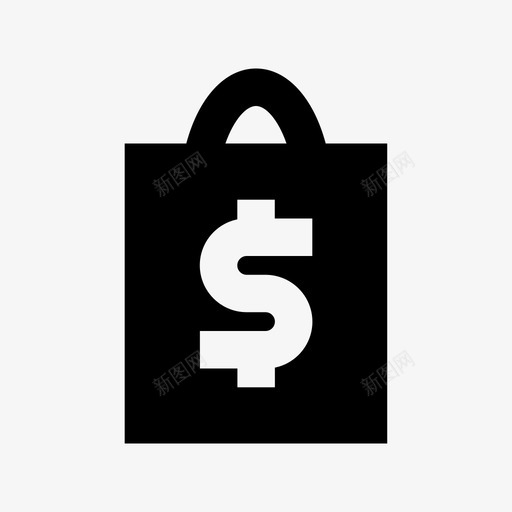 购物袋展示品物品图标svg_新图网 https://ixintu.com 展示品 手提包 材料 物品 购物和零售材料图标 购物袋
