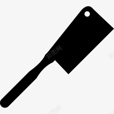 厨房斧头工具和用具图标图标