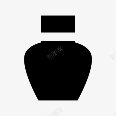 香水美容和水疗材料固体图标图标