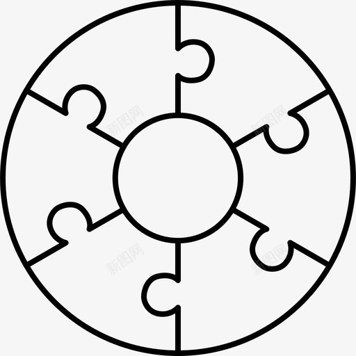 圆拼图块图标svg_新图网 https://ixintu.com 图表 圆 块 拟合 拼图 组 轮子 连接 链接