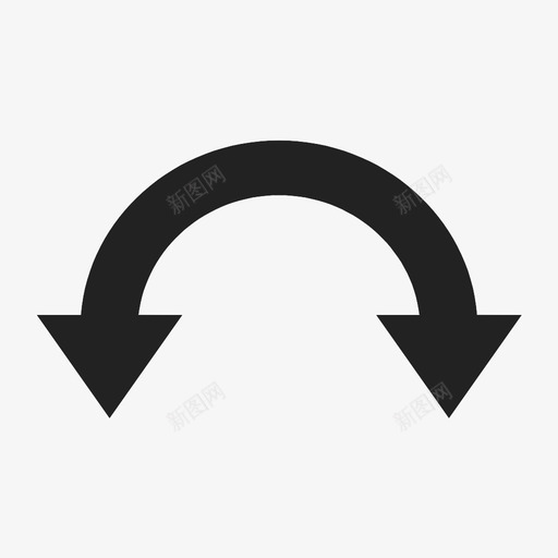 曲线扭曲转弯图标svg_新图网 https://ixintu.com 弯曲 扭曲 拱 方向 曲线 箭头 路 路径 转弯