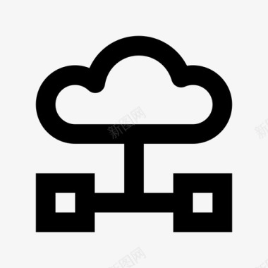 云网络throb服务器云图标图标