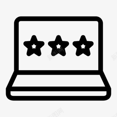 笔记本电脑评级星级笔记本电脑屏幕图标图标