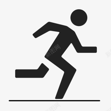 跑步跑步者比赛图标图标