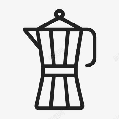 摩卡壶茶热图标图标