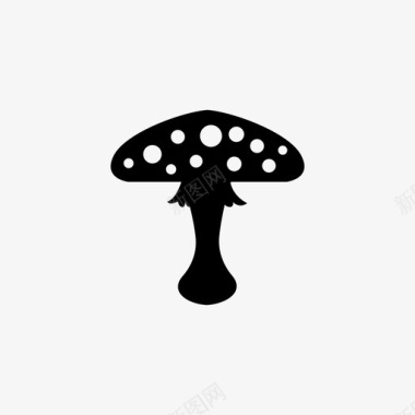 蘑菇生长真菌图标图标