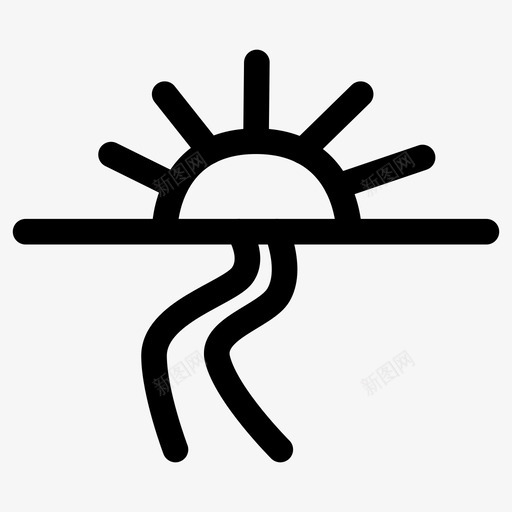 日落景观潮汐图标svg_新图网 https://ixintu.com 城市 日落 景观 最新技术 波峰 涌浪 溪流 潮汐 道路