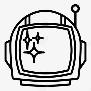宇航员头盔悸动浪涌图标图标