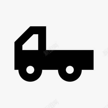 皮卡货车卡车移动式图标图标