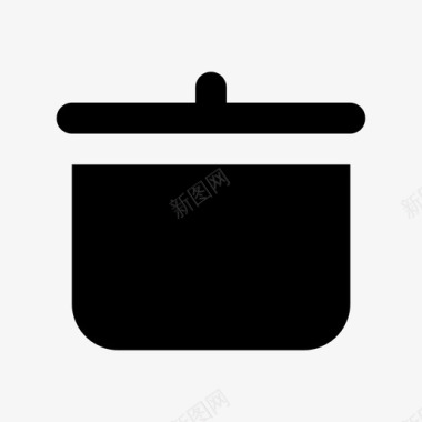锅汤平底锅图标图标