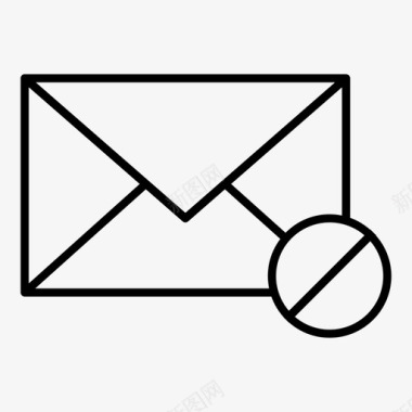 电子邮件阻止垃圾邮件隐私图标图标