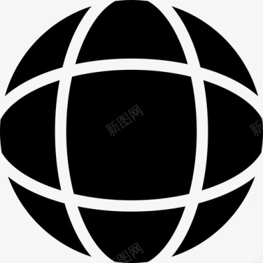 地球网格圆形符号变体形状地球图标图标