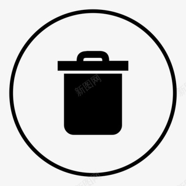 垃圾桶篮子取消图标图标