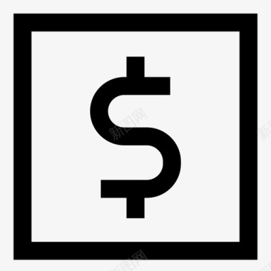 美元符号银行货币图标图标
