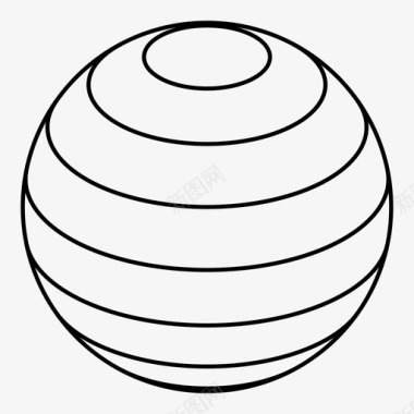 球体圆形地球图标图标