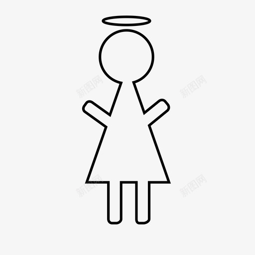 天使偶像天使图标svg_新图网 https://ixintu.com 偶像天使 天使