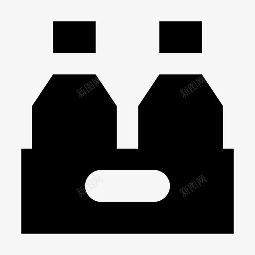 牛奶箱箱子纸箱图标svg_新图网 https://ixintu.com 啤酒箱 牛奶箱 瓶子板条箱 盒子 箱子 纸箱 集装箱 食品和饮料材料设计图标 饮料箱