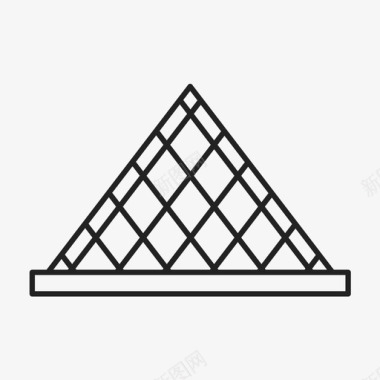 卢浮宫金字塔法国历史图标图标