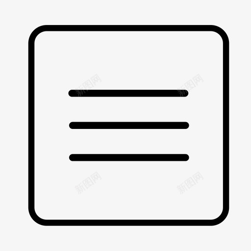 菜单按钮汉堡图标svg_新图网 https://ixintu.com 图像 圆形方形网络图标 按钮 条纹 汉堡 菜单 菜单按钮