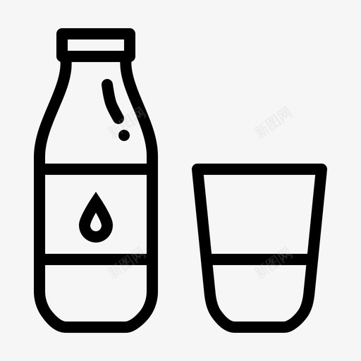 奶瓶饮料奶牛图标svg_新图网 https://ixintu.com 奶牛 奶瓶 提神 浓稠 玻璃杯 饮料