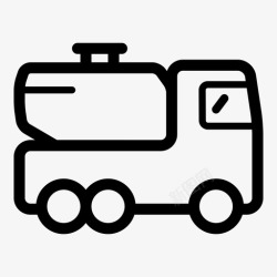 军用重型运输车油罐车工作车辆图标高清图片