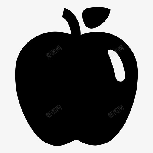 苹果食品偶像图标svg_新图网 https://ixintu.com 苹果 食品偶像
