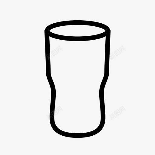 玻璃杯饮料容器图标svg_新图网 https://ixintu.com 容器 杯子 玻璃杯 空的 饮料