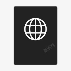 疫情标志护照震颤旅行图标高清图片
