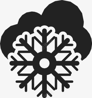 冬季天气雪花图标图标