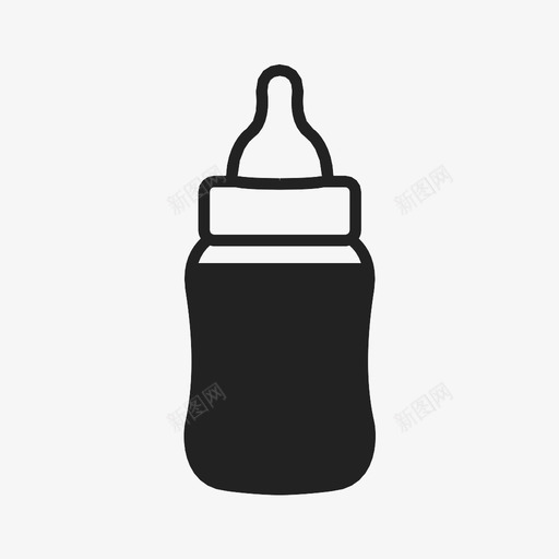 婴儿奶瓶奶嘴牛奶图标svg_新图网 https://ixintu.com 喂食器 奶嘴 婴儿奶瓶 容器 幼儿 水壶 牛奶 玻璃 瓮 罐子 食物 饮料