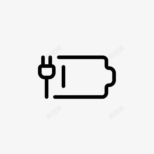 电池充电充电电池设备图标svg_新图网 https://ixintu.com 充电电池 插头 电力 电池充电 电话 网络和移动用户界面线图标集 能源 设备