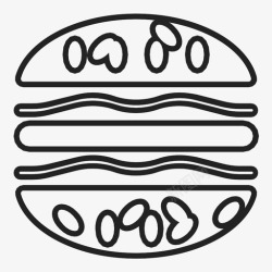 超多层汉堡汉堡种子列表图标高清图片