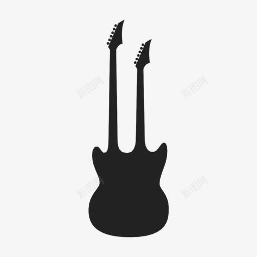 双颈吉他摇滚乐电源图标svg_新图网 https://ixintu.com 乐器 双颈 双颈吉他 摇滚乐 电吉他 电源