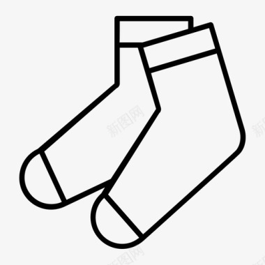 一双袜子衣服购物图标图标