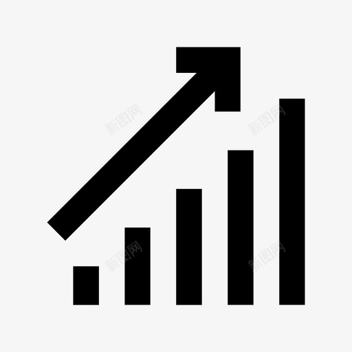 增长图商务和办公材料实心图标svg_新图网 https://ixintu.com 商务和办公材料实心图标 增长图